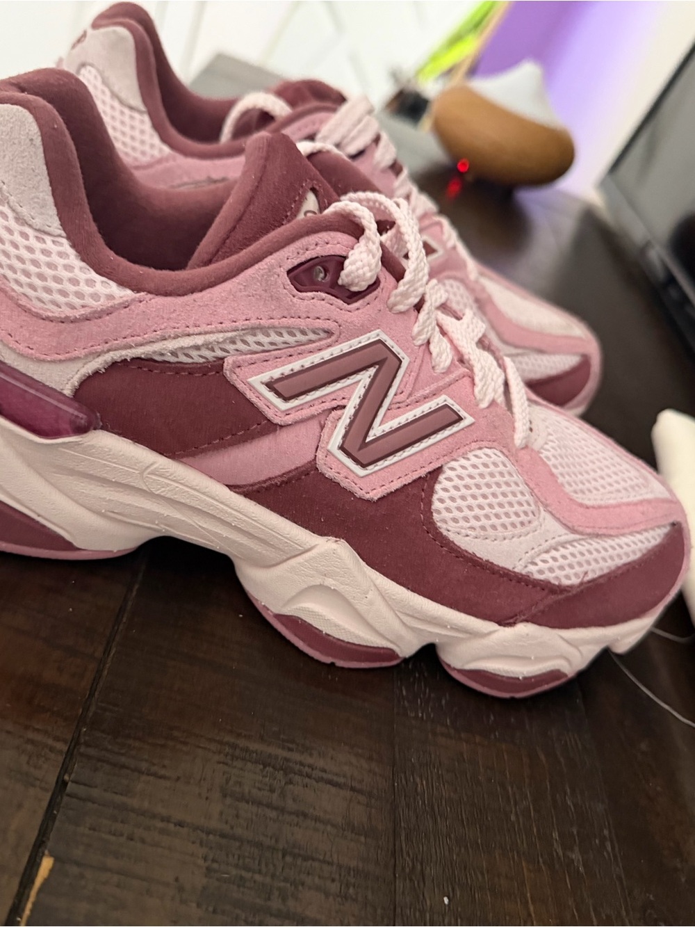 New Balance Kids Two-Tone Pink Athletic Sneakers